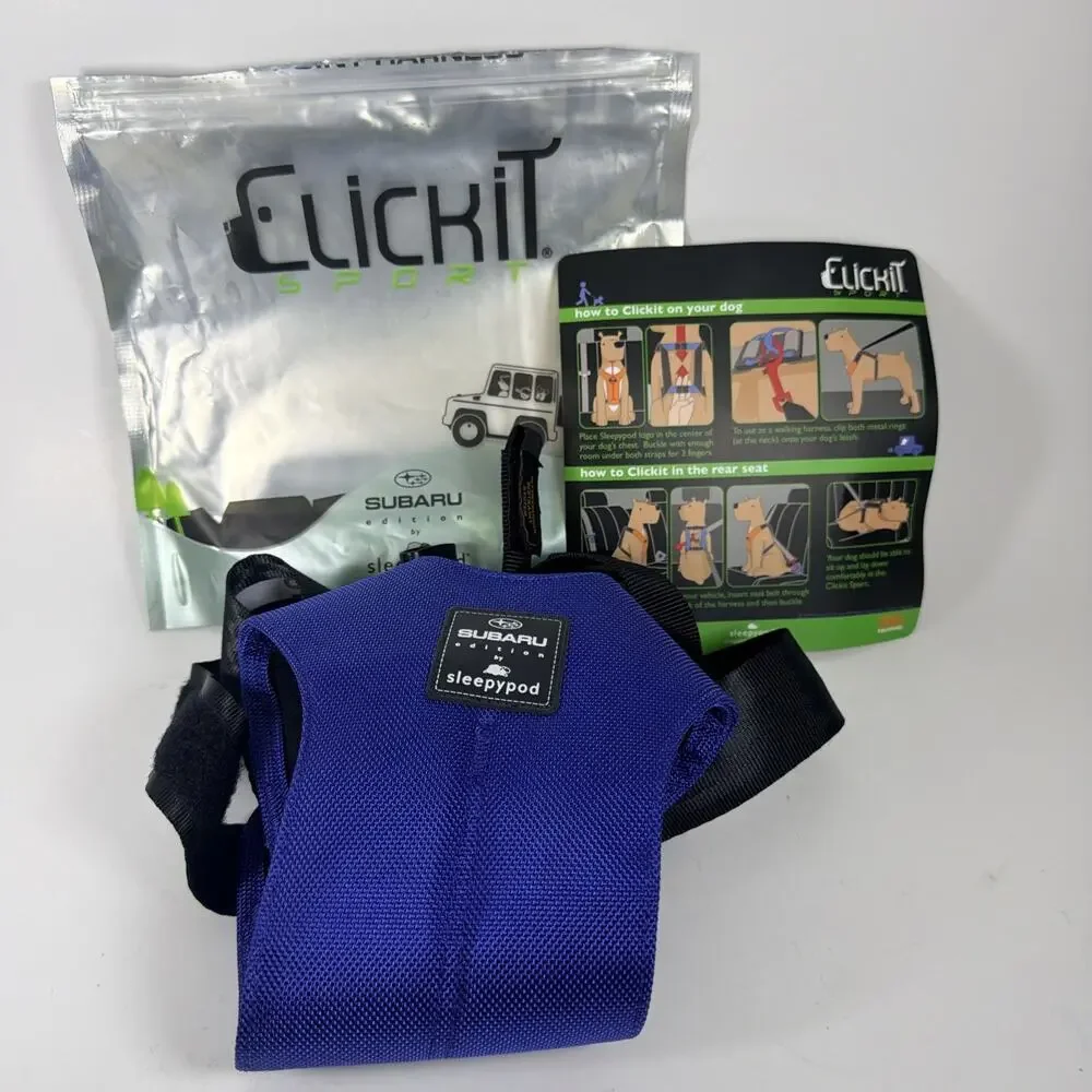 Large Dog Sleepypod Subaru Edition ClickiT Sport Harness - Open Box